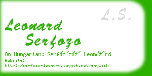 leonard serfozo business card